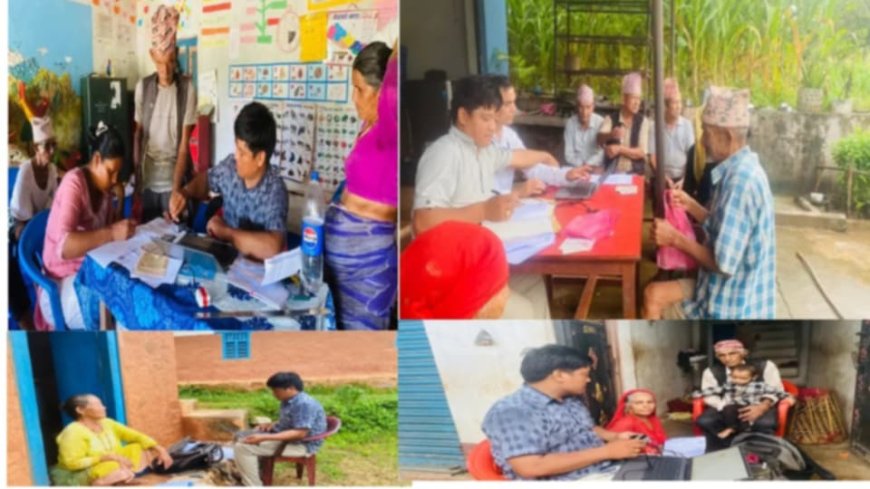 १४५ जनाको सामाजिक सुरक्षा भत्ता नविकरणः-घरदैलोमै सेवा पाउँदा स्थानीय खुसी