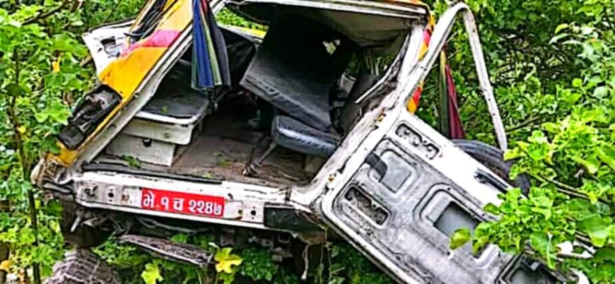 जाजरकोटमा एम्बुलेन्स दुर्घटनाः-चालकको घटनास्थलमै मृत्यु