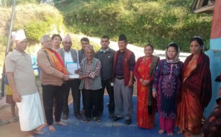 विद्यालयमा अक्षयकोष खडाः-अक्षय कोषका संस्थापकलाई विद्यालयद्वारा धन्यवाद प्रकट